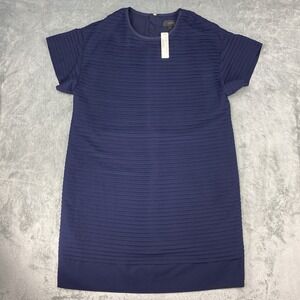 J Crew Dress Womens Sz 14 Pleated Chiffon Shift T-shirt Career Office Preppy NWT